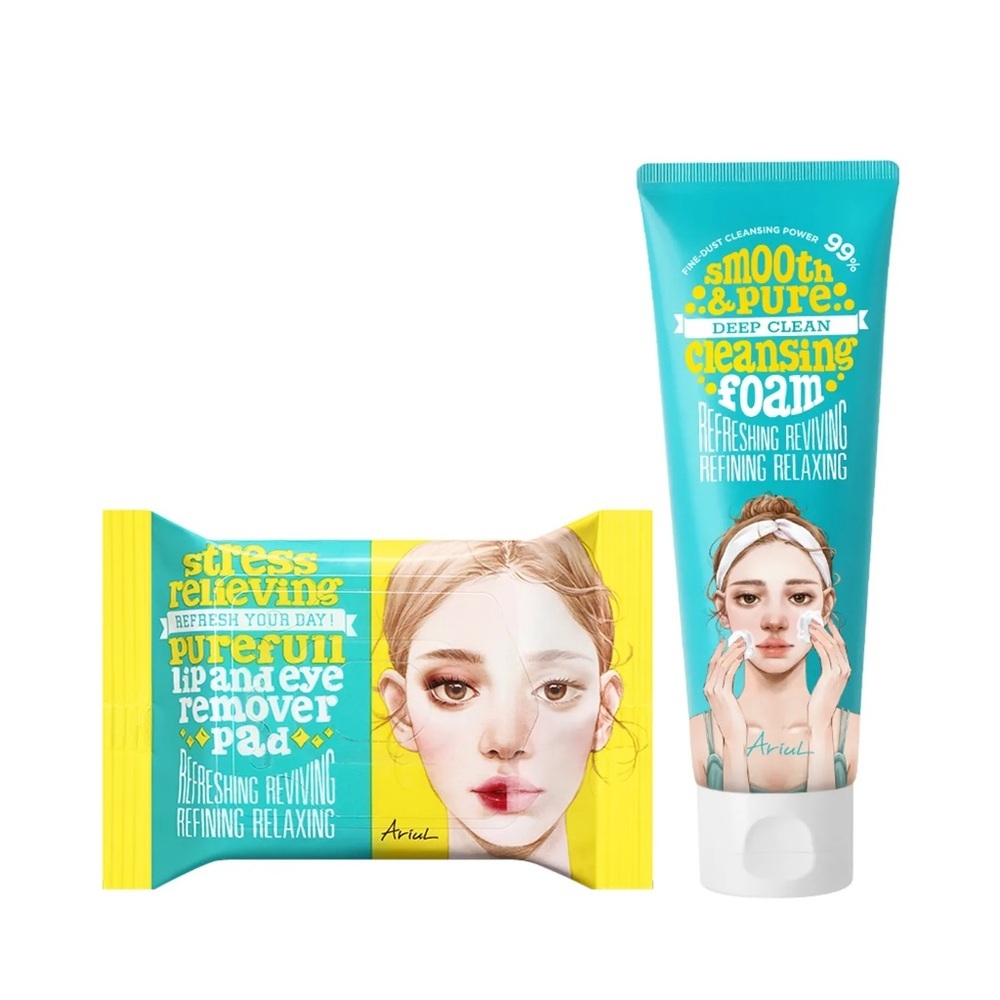 Ariul Deep Clean Cleansing Special Set- Cleanser and Pads- Korean Skincare